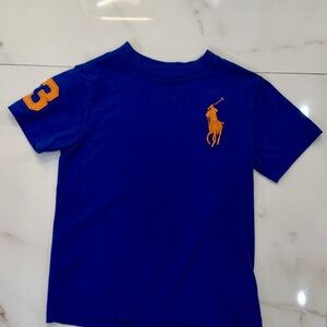 Ralph Lauren Boys' Royal Blue Short Sleeve Polo Tee with Orange Pony